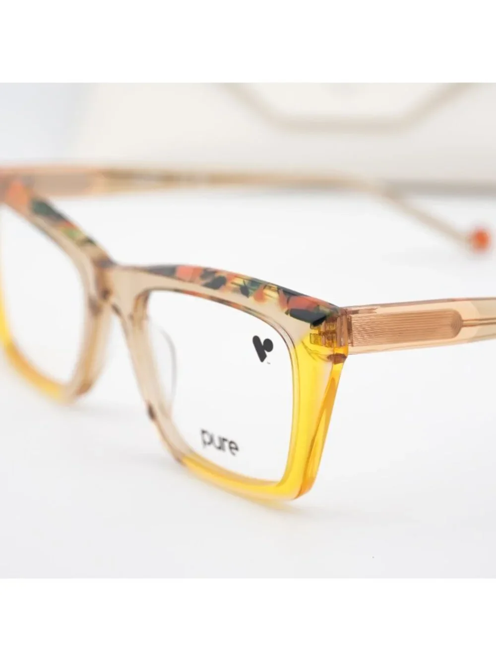 Pure P-7012 250 Square Eyeglasses 53mm – Camel